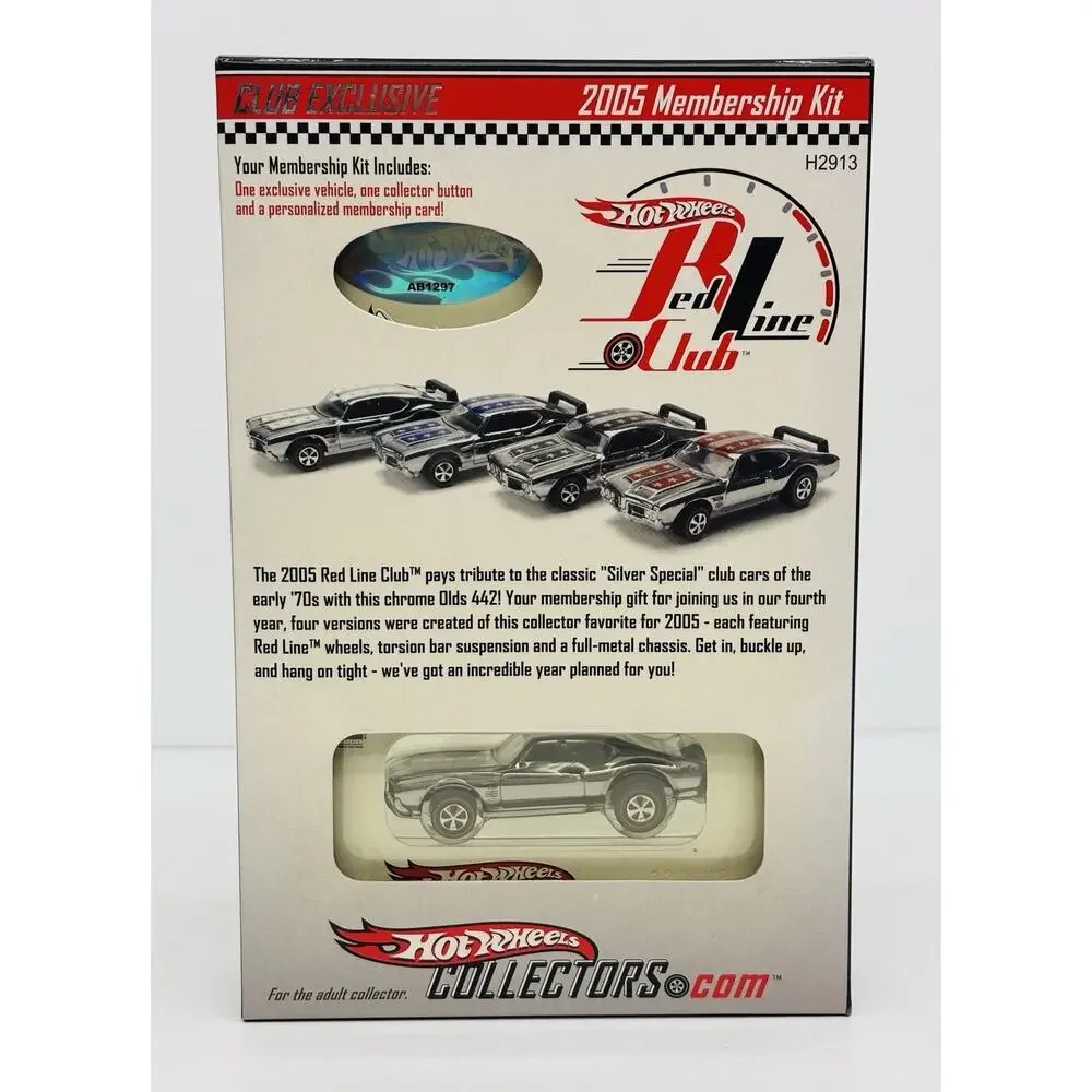 Hot Wheels 2005 RLC Olds 442 Chrome Red Stripe Club Kit 1907/4000 Sealed